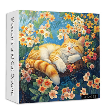 Blossoms and Cat Dreams puzzle puzzle 1000 pezzi
